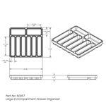 50057 | Large 8 Compartment Drawer Organizer